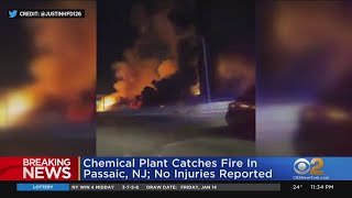 Chemical Plant Catches Fire In Passaic NJ [upl. by Lenhart860]