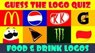 Guess the Logo Quiz  100 Food amp Drink Logos  Logo Quiz [upl. by Labina]