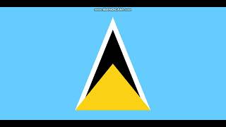 Saint Lucia Flag And National Anthem [upl. by Ardnekahs]