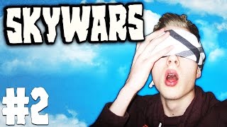 SPELEN MET BLINDDOEK OM  Minecraft Skywars 2 [upl. by Maillliw]