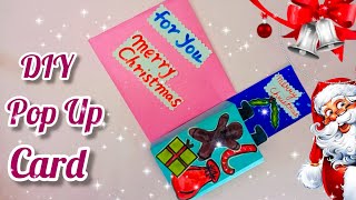 DIY Christmas Pop Up Card Pop Up Card Easy Pop Up Card For Christmas [upl. by Areid]