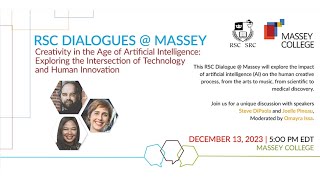 Royal Society of Canada Dialogues  Massey – Creativity in the Age of Artificial Intelligence [upl. by Ennire874]