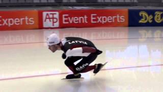 Haralds Silovs speedskating corner technique in slowmotion [upl. by Amand]