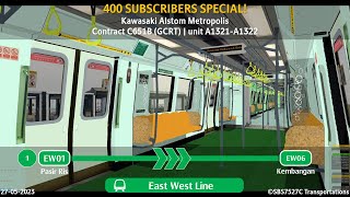 400 Subs Special OpenBVE TS GCRT C651B 2023 version  East West Line WB [upl. by Vasya]