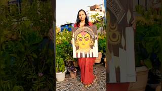 short ma durga painting music painting kolkatadurga madurga shortsfeedyoutubeshortkolkata [upl. by Newra]