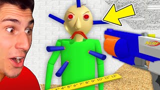 I Hunted Baldi With A NERF GUN  Baldis Basics [upl. by Novelia]