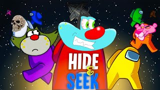 Oggy And Jack Playing Funny HIDE AND SEEK in Among us😂😂😂 [upl. by Paapanen]