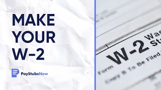 Instant W2 Form  Make your W2 form with Pay Stubs Now generator [upl. by Abdul]