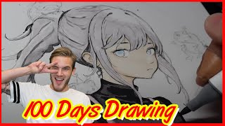 PewDiePie Draws For 100 Days Here Are The Results [upl. by Berard195]