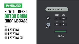 How to Manual Reset DR730 Replace Drum Error on Brother HLL2350DW HLL2370DW HLL2370DW XL [upl. by Naul209]