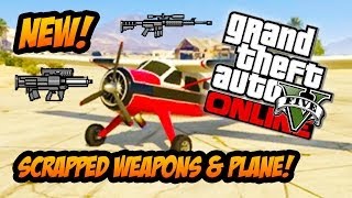 GTA 5 Online  NEW Scrapped Sniper Rifle Grenade Launcher amp Plane Future DLC Weapons GTA V [upl. by Yerhcaz]