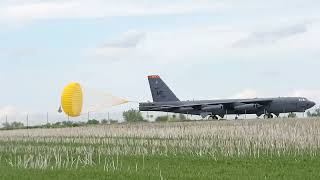 B52 landing at Minot Air Force Base North Dakota [upl. by Ettennig610]