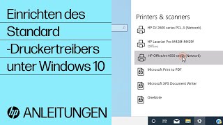 Einrichten des StandardDruckertreibers unter Windows 10 [upl. by Eboj]