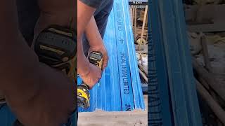 Cordless drill machine  self drilling screw on iron sheet [upl. by Notse162]