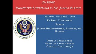 2330908 Inclusive Louisiana v St James Parish October 7 2024 [upl. by Helas783]