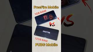 FFREEFIRE MOBILE 😈 vs PUBG MOBILE 💀 1GB RAM vs 12GB RAM  GAMING TEST freefire pubg iphone16 [upl. by Ainar826]