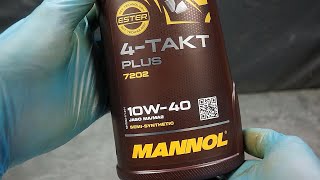 Mannol 4Takt Plus 10W40 7202 What does the original engine oil look like [upl. by Ellener]