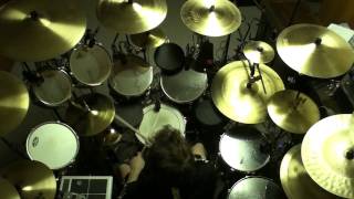 Drumming along to quotMiddletown Dreamsquot by Rush Top View [upl. by Yllier]