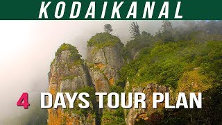 4 Days Kodaikanal Tour Plan  Kodaikanal Tourist Places [upl. by Pfaff]