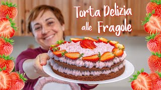 TORTA DELIZIA ALLE FRAGOLE Ricetta Facile  Fatto in Casa da Benedetta [upl. by Yrrehs]