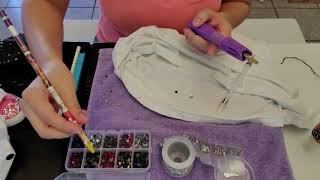 HOW TO BEDAZZLE THINGS  HOW TO JEWEL STUFF  DIFFERENT JEWEL TOOLS [upl. by Eilzel]