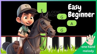 Camptown Races  VERY EASY BEGINNER PIANO TUTORIAL [upl. by Anola]