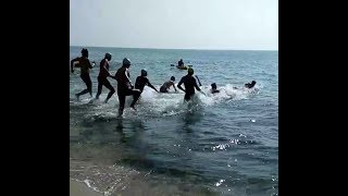 Porbandar Gujarat Sea Swimming Competition 2019 [upl. by Rybma]