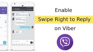 How to Enable Swipe Right to Reply on Viber App [upl. by Margarethe897]