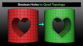 Boolean Holes to Quad Topology  Blender Secrets [upl. by Coney]