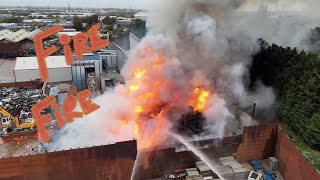 PART 2 TIPTON FIRE CAUGHT ON DRONE [upl. by Farr]