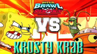 SpongeBob SquarePants vs Plankton  Super Brawl Showdown v030b Full Match Gameplay [upl. by Repinuj545]