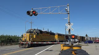 UP 1516 LRS51 Local  CA120 Yosemite AveFrench Camp Rd Railroad Crossing Escalon CA  Tidewater [upl. by Avehsile203]