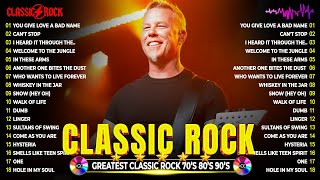 Best Classic Rock Songs 70s 80s 90s Playlist  Bon Jovi RHCP Guns N Roses CCR Queen Metallica [upl. by Rapp625]