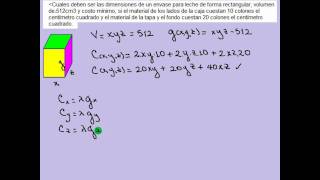 MULTIPLICADORES DE LAGRANGE PROBLEMA 2 [upl. by Elly]