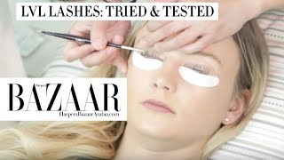 LVL Lashes Tried amp Tested  Bazaar Beauty  Episode 7 [upl. by Herriott240]