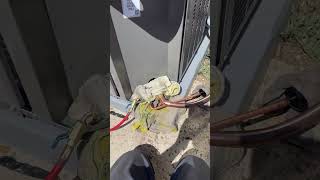 Merit Lennox Condenser Install hvac lennox airconditioner work install shorts [upl. by Meehsar41]