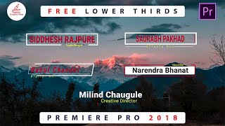 6 FREE Lower Third Premiere Pro 2018 Motion Graphics Template  Graphics Diary [upl. by Idalia618]