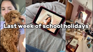 Last week of school holidays vlog dog party haircare skincare amp more [upl. by Aveneg]