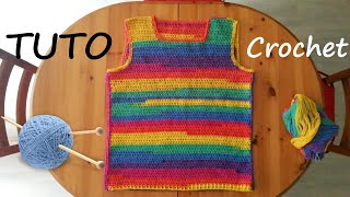 TUTO CROCHET Comment faire un débardeur [upl. by Attenwad]