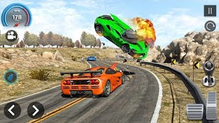 Real Mega Car Crash Driving 3D  Extreme Car Beam Jump Demolition Derby  Android Gameplay [upl. by Lehcer]