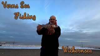 VERNS SEA FISHING  AT SOUTH WITHERNSEA FISHING HIGH TIDE TO LOW TIDE CATCHING NEW SPECIES [upl. by Libb]