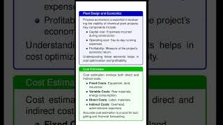 Process economics amp Cost Estimation chemicalenginnering plantdesign economics processengineering [upl. by Ordway]