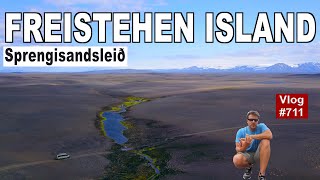 711 Islands Hochland Oase mit HOT POT Laugafell  Freistehen  Sprengisandsleið  MegaMobil MAN [upl. by Beilul]