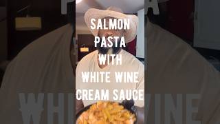 Salmon Pasta White Wine Cream Sauce wine food pasta cooking cream sauce salmon beardstyle [upl. by Nosyt]