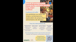 Les protéines au cœur des enjeux contemporains  exploration de propositions alimentaires de demain [upl. by Nnaj528]