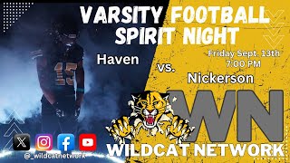 Varsity Football Spirit Night Haven vs Nickerson Sept 13 2024 [upl. by Dottie940]