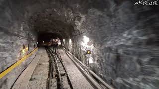 A rare cab ride video of Jungfraubahn  between Jungfraujoch and Kleine Scheidegg Switzerland  4K [upl. by Lokim]