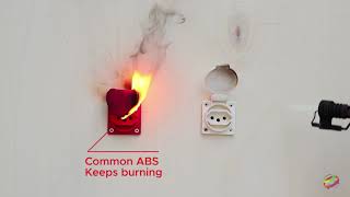 FILOALFA ABS V0 Flame Retardant ABS  Burning Test [upl. by Meeharb478]