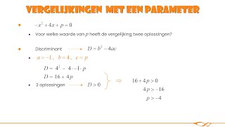 Wiskunde  Werken met parameters [upl. by Mitzl]