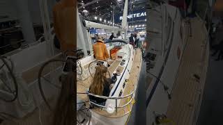 HallbergRassy 340 sailingboot at boot tradeshow in Germany [upl. by Panther]